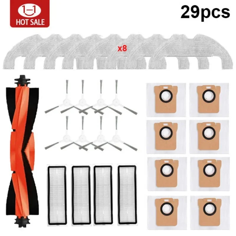 For Xiaomi Robot Vacuum X10 Accessories Main Side Brush Hepa Filter Mop Cloth Dust Bag Replacement Spare Parts