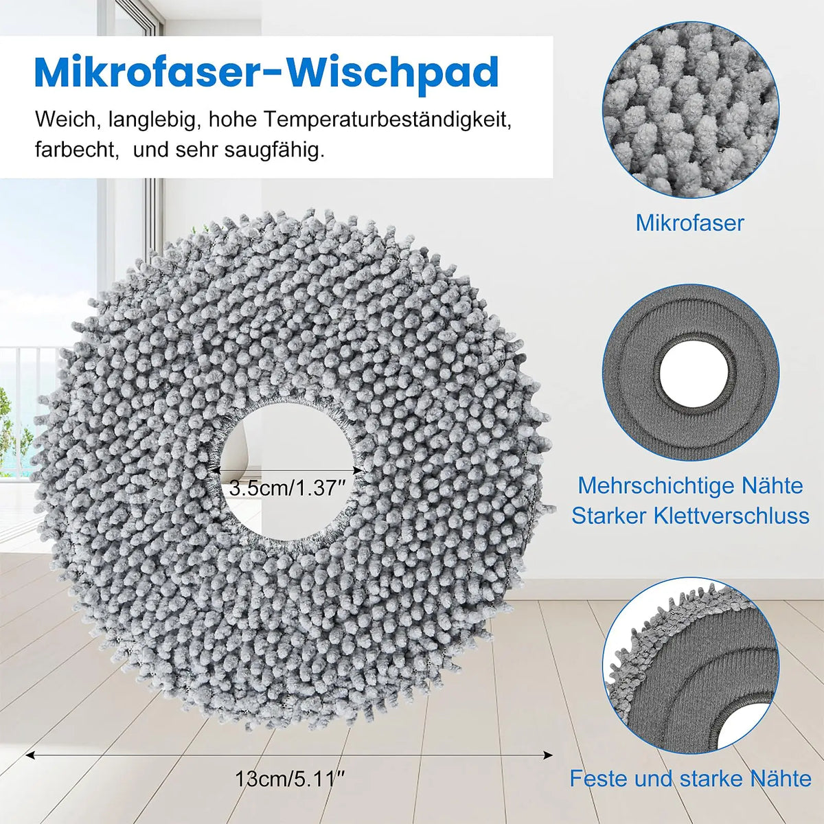 Wipes Mop for Roborock Saros 10R / Q Revo / Qrevo MaxV / Qre