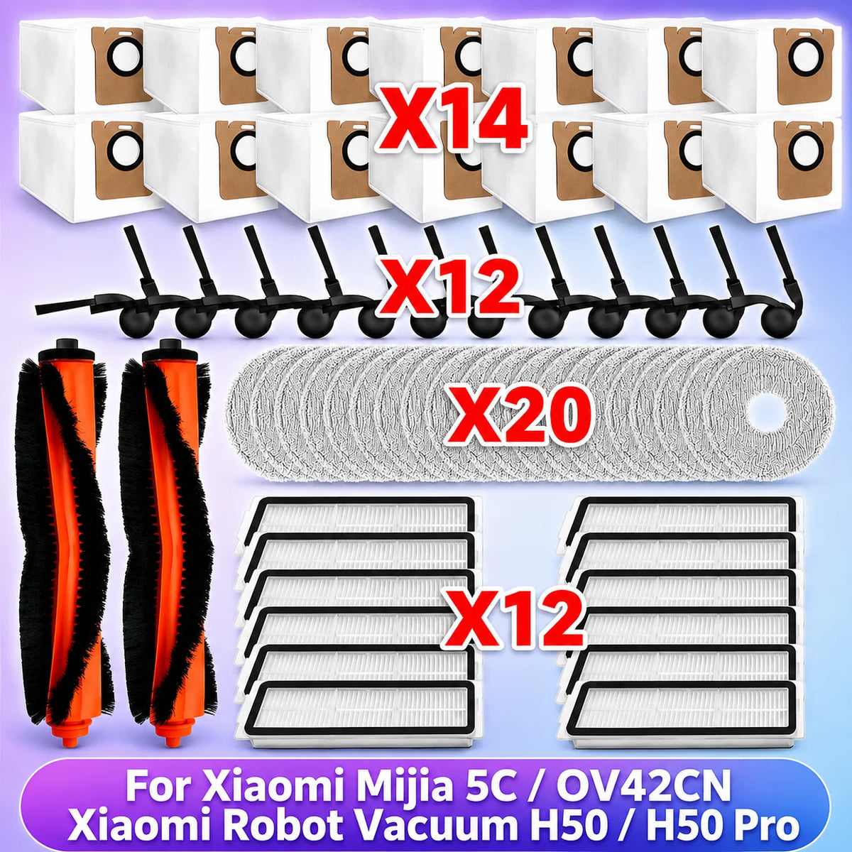 Fit For ( Xiaomi Mijia 5C /OV42CN Xiaomi Robot Vacuum H50 / 