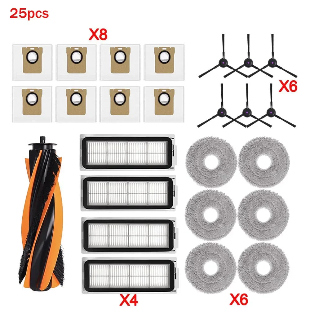 Replacement Accessories Kit For JONR P20 PRO / T5 Pro Robot Vacuum Cleaner Main Side Brush Filter Mop Cloth Dust Bag Spare Parts