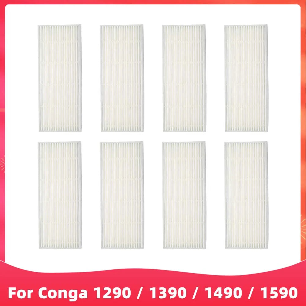 Fit For ( Conga 1290 / 1390 / 1490 / 1590 ) Hepa Filter Side Brush Robot Vacuums Spare Part Replacement Accessory
