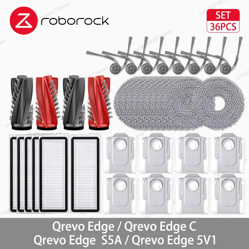 Roborock Qrevo Edge / S5A / 5V1 / Edge C Robot Vaccum Cleaner Accessories Main Side Brush Mop Cloth Dust Bag HEPA Filter Parts