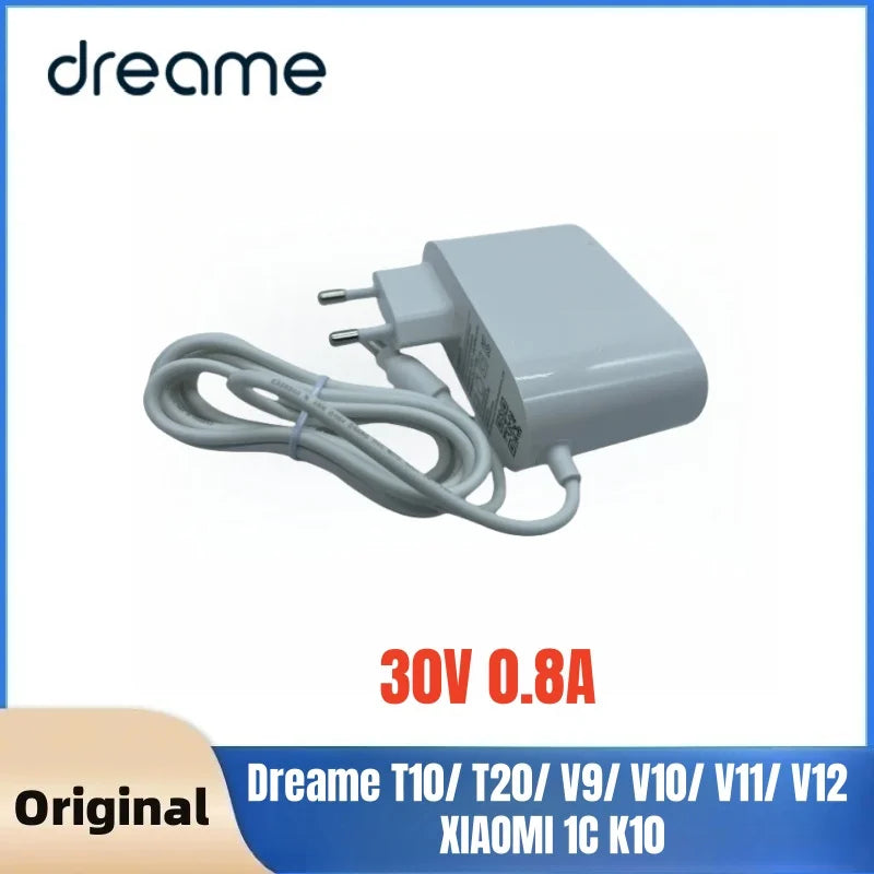 Original 30V 0.8A Adapter for Dreame T10/ T20/ V9/ V10/ V11/