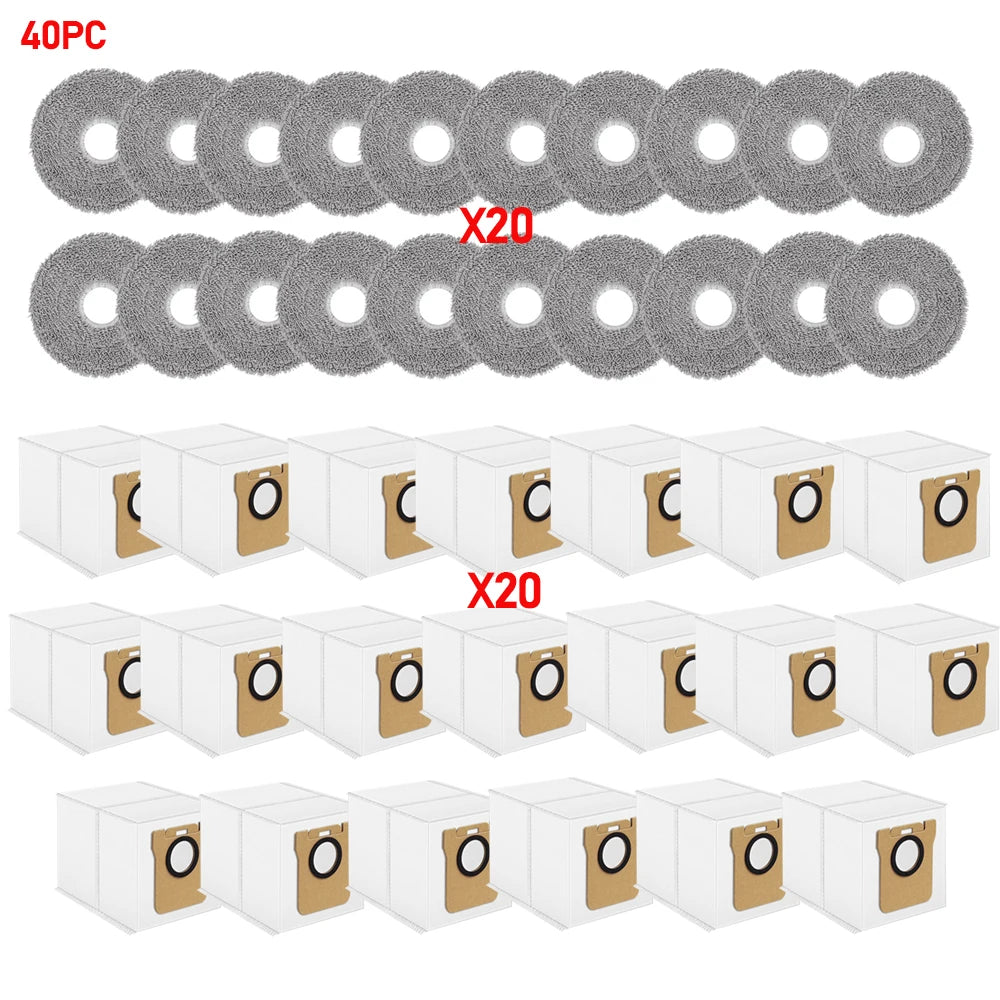 Mop Cloths Dust Bag Replacement For Xiaomi 5 Pro/OV21CN/X10 Plus/X20 Plus/M30S/M30 Pro Mop Rags Bags Robot Vacuum Cleaner Parts