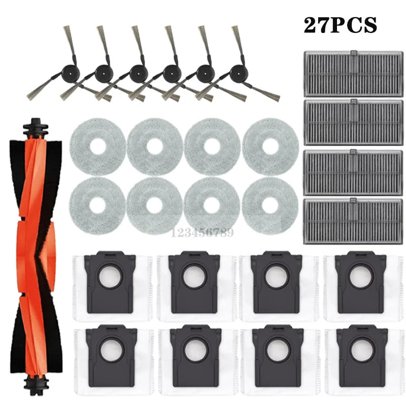 Dreame X40 Ultra / X40 Pro Robot Vacuum Spare Parts Main Side Brushes Mop Cloths HEPA Filters Dust Bags Accessories