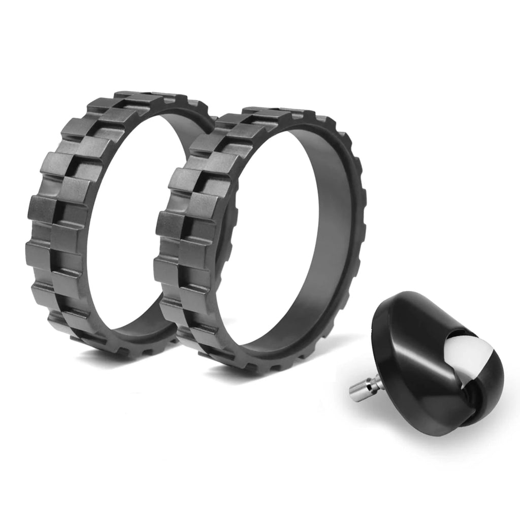 Replacement Tires for IRobot Roomba Vacuum 500 600 700 800 900 E5 E6 i7 Series A Pair of Tires and Front Caster Wheel As