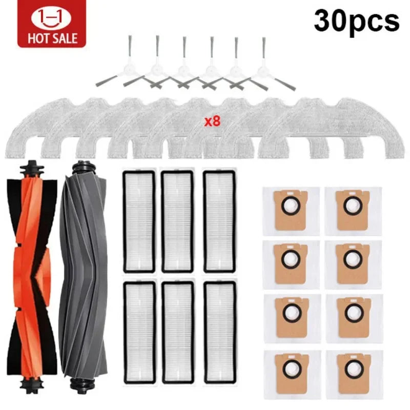 For Xiaomi Robot Vacuum X10 Accessories Main Side Brush Hepa Filter Mop Cloth Dust Bag Replacement Spare Parts