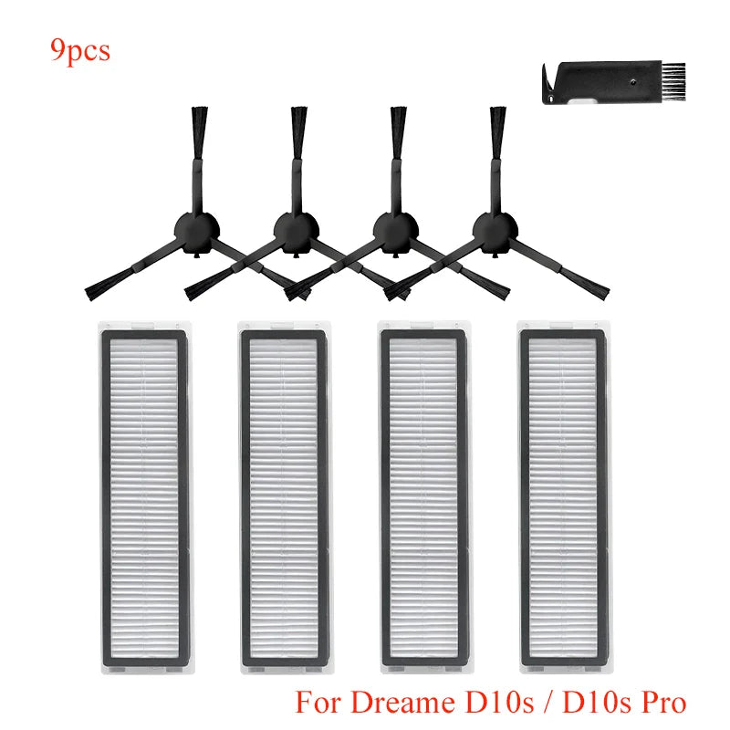 For Dreame Bot D10s / D10s Pro Robot Vacuum Cleaner Roller Main Side Brush Hepa Filter Mop Pad Spare Parts Accessories