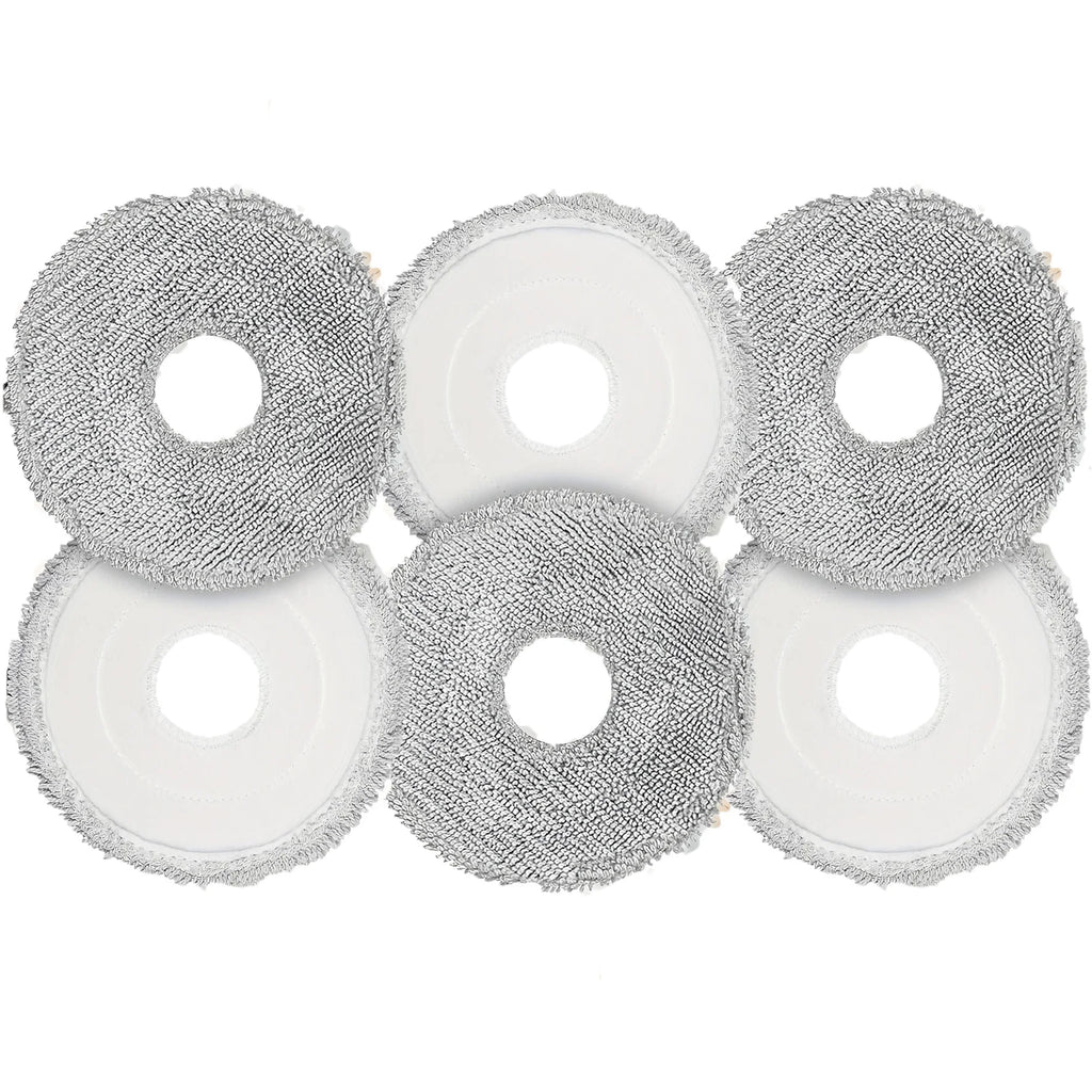 6PCS cleaning cloths for Dreame L10s Ultra Gen 3/Gen 2/L10s Pro Ultra Heat/X40/X50 Ultra Complete for Mova E30 Ultra/Mova P50 Pro Ultra L10s/L40/X30 Ultra for Xiaomi X10+/X20+ microfiber wiping pad