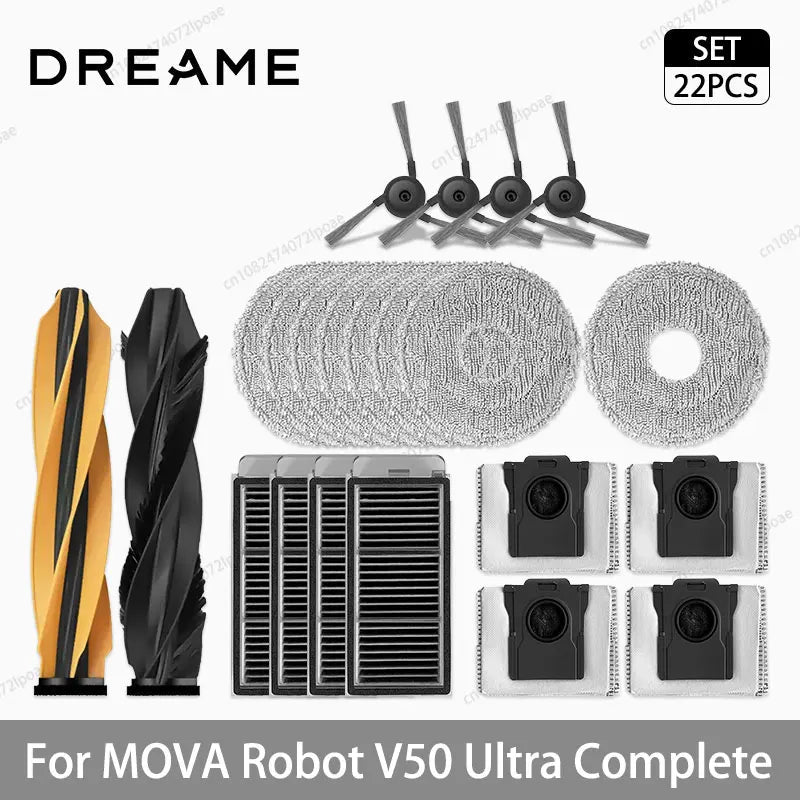 Dreame MOVA V50 Ultra Complete Robot Vacuum Cleaner Replacement Accessories Main Side Brush Mop Cloth Hepa Filter Dust Bag Spare