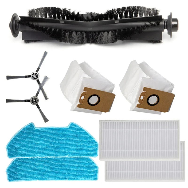 A23F-Side Brush Replacement Kit Including Mop Cloth Dust Bag