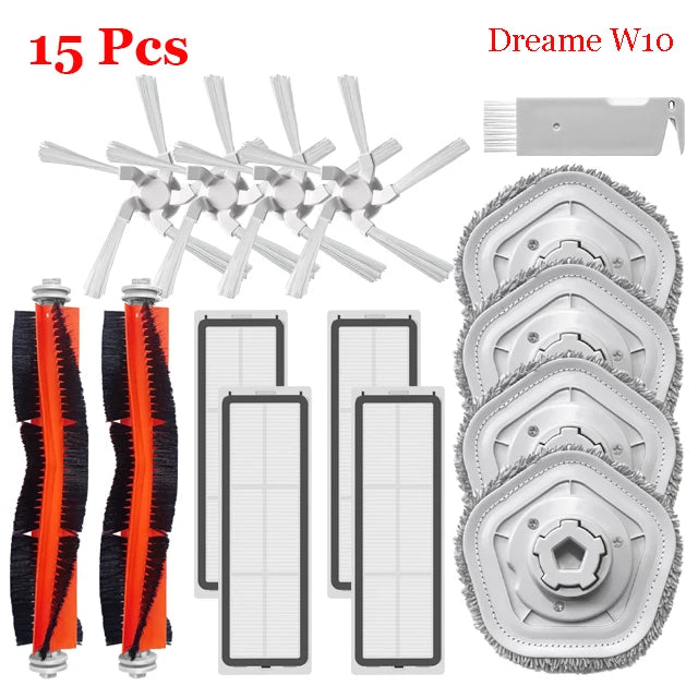For XiaoMi Dreame Bot W10 Self-Cleaning Robot Vacuum And Mop Main Side Brush HEPA Filter Mop Pad Dust Box Vacuum Cleaner Parts