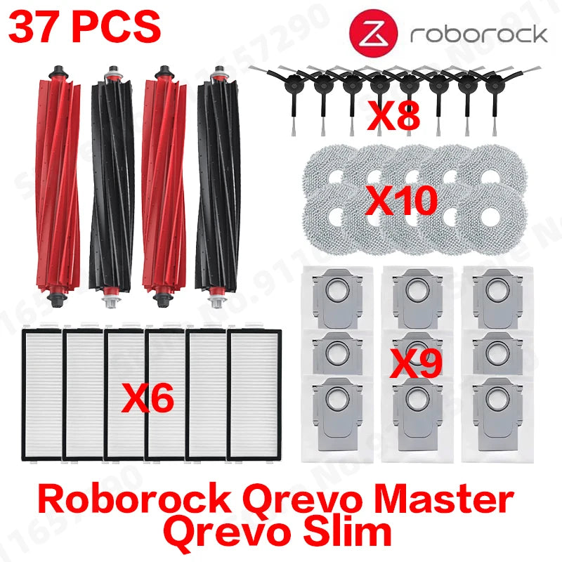 Roborock Qrevo Master / Qrevo Slim Robot Vacuums Cleaner Accessory Main Side Brush Hepa Filter Mop Cloths Dust Bag Spare Part