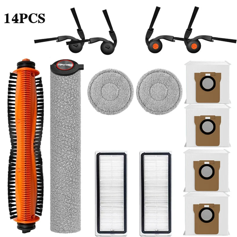 For Xiaomi Mijia Robot Vacuum 6 Max / PV11CN Replacement Spare Parts Accessories Main Side Brush Hepa Filter Mop Cloth Dust Bag