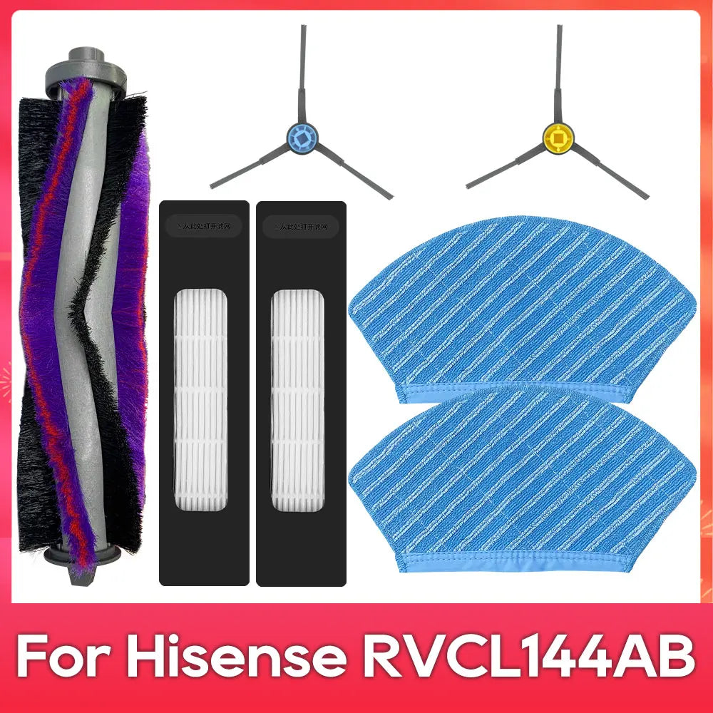 Fit For Hisense RVCL144AB Part Accessories Main Side Brush Filter Mop Robot Vacuum Cleaner Kit