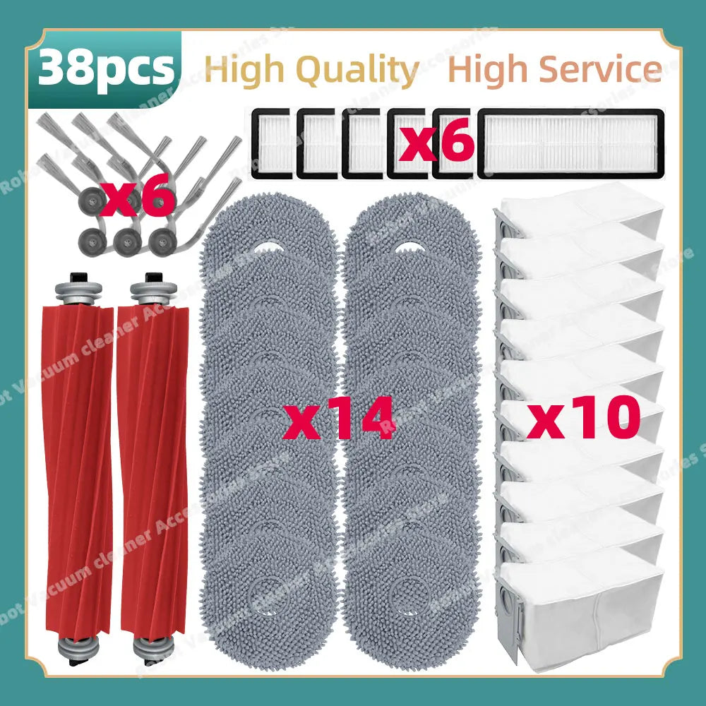 Fit For Roborock QR 798 / QR 598 / QV 35A / QV 35S / Qrevo L / Qrevo L Pro / Qrevo S Pro Parts Main Side Brush Filter Cloth Bag