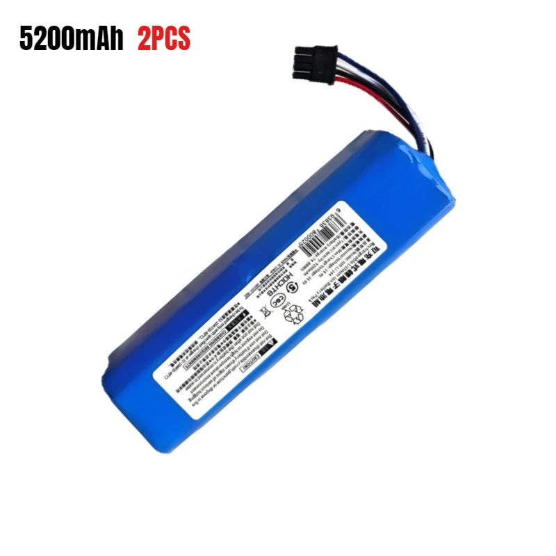 New 14.4V/14.8V 5200mAh 6600mAh Rechargeable Li-ion Battery for Narwal J3 J4 YJCC012 YJCC015 Robot Vacuum Cleaner Battery Pack