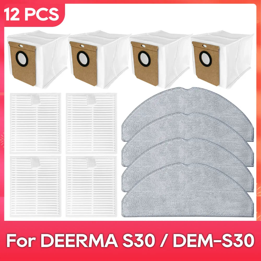 Fit For ( DEERMA S30 / DEM-S30 ) Filter Mop Dust Bag Parts Accessories Robot Vacuum Cleaner Kit