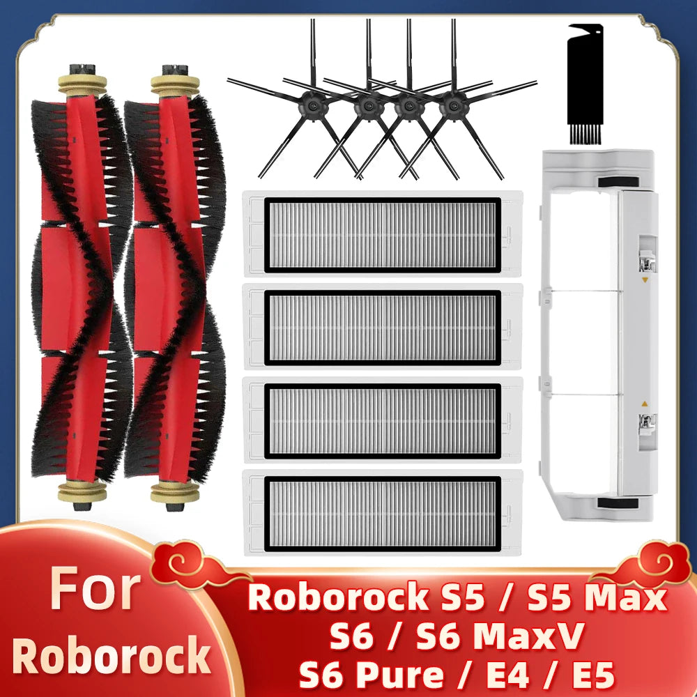 Fit For Xiaomi Mi Robot Vacuum Cleaner 1 / 1S SDJQR01RR SDJQR02RR Roborock E2 E3 E4 E5 S4 Max S5 Main Side Brush Filter