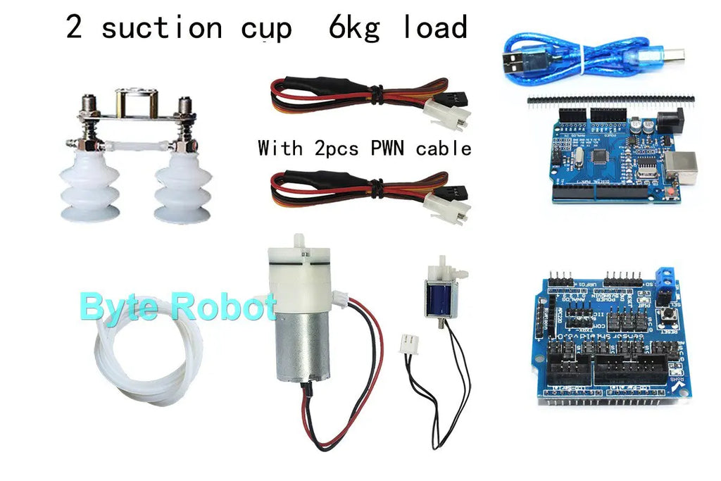 0.3/1/3/6/10/20kg Mechanical Arm Vacuum Pump Suction Cup with PWN Control Switch Sucker for Robot Arm for UNO R3 Programmable