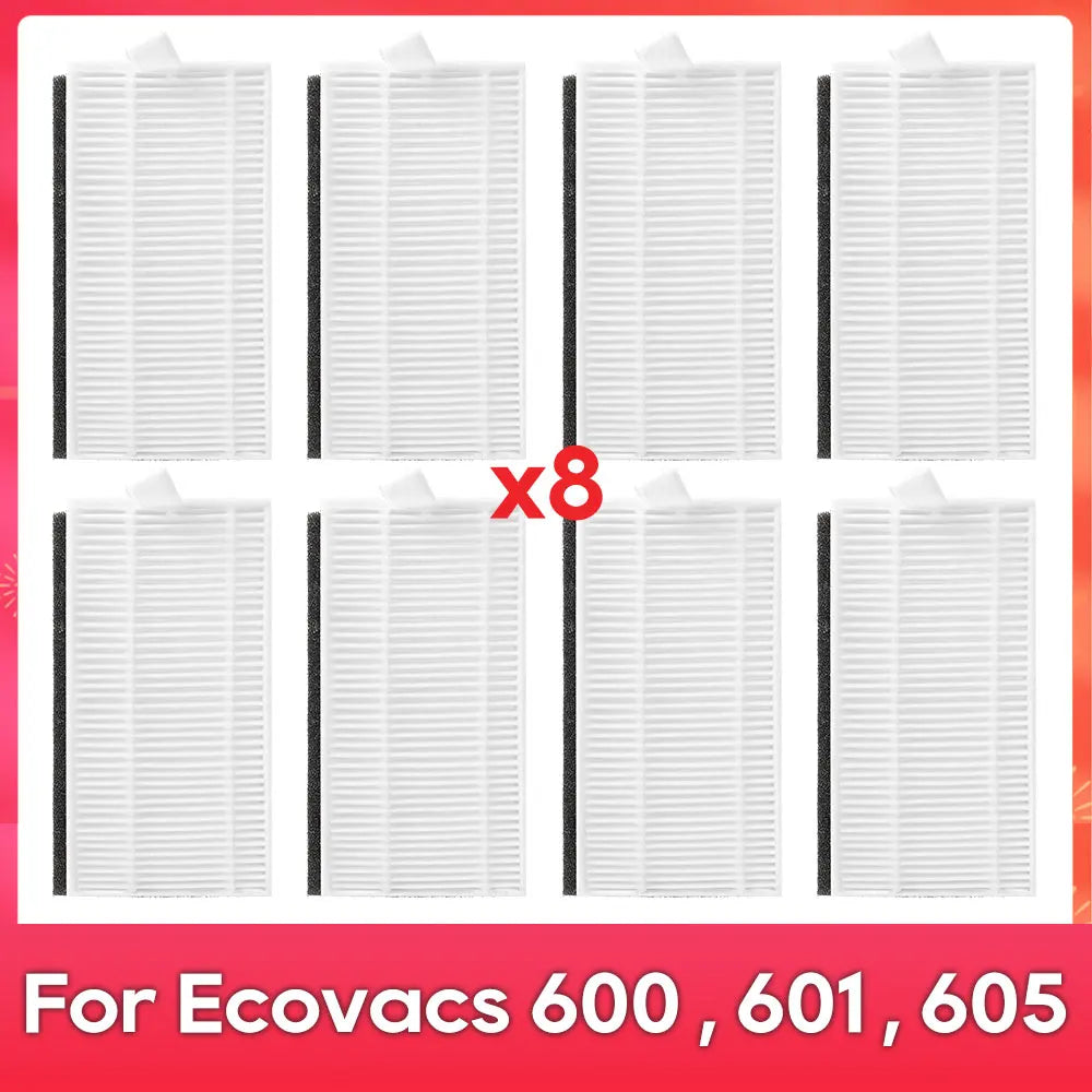Fit For ( Ecovacs DEEBOT 600 DO3G 601 605 ) Robot Vacuums Roller Side Brush Cover Filter Replacement Spare Part Accessory