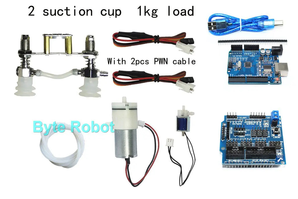 0.3/1/3/6/10/20kg Mechanical Arm Vacuum Pump Suction Cup with PWN Control Switch Sucker for Robot Arm for UNO R3 Programmable