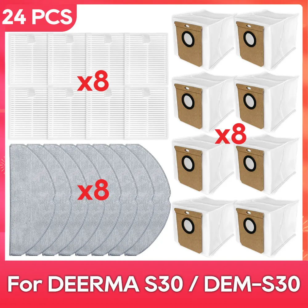 Fit For ( DEERMA S30 / DEM-S30 ) Filter Mop Dust Bag Parts Accessories Robot Vacuum Cleaner Kit