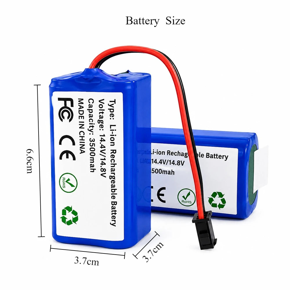 14.4V 2600mAh Li-ion Replacement Battery for Robot Vacuum De