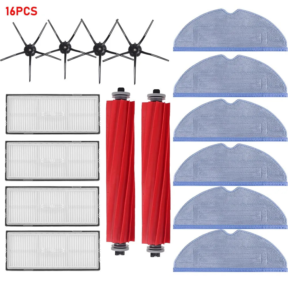 Main Brush Side Brush HEPA Filter Mop Cloth Kit Parts for Roborock S7 S70 S75 S7MaxV S7 Maxv Ultra T7S T7S Plus G10 Robot Vacuum