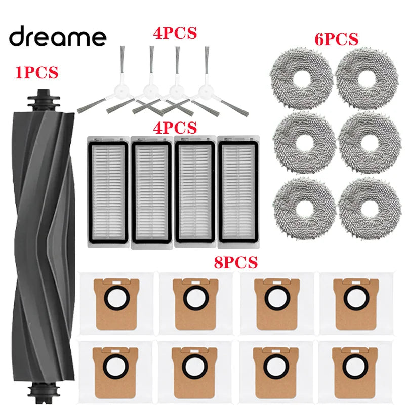 Dreame L20 Ultra Robot Vacuum Spare Parts Dreame L30 Ultra Rubber Main Side Brushes Mop Cloths HEPA Filters Dust Bag Accessories