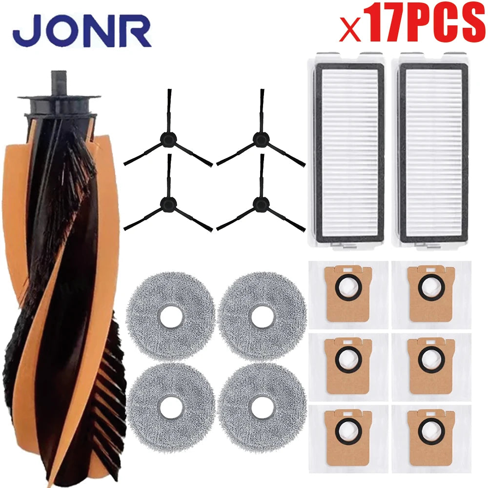 Spare Parts For JONR P20 PRO/T5 Pro Robot Vacuum Cleaner Main Side Brush Hepa Filter Mop Cloth Mop Pad Dust Bag Replacement