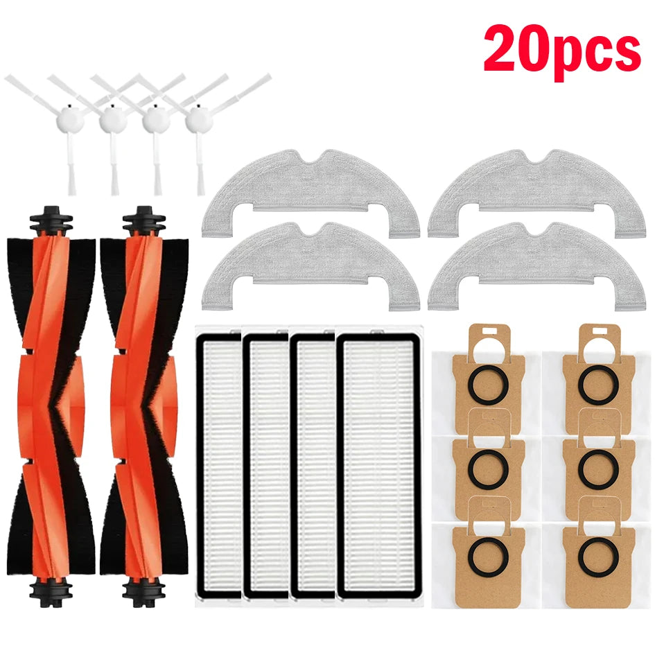 For Xiaomi Robot Vacuum X10 Robot Vacuum Cleaner Parts Replacement Main Side Brush Hepa Filter Mop Cloth Dust Bag Accessories
