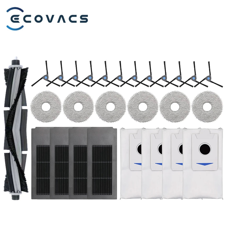 Ecovacs Deebot X2 Omni / X2 Pro / X2 Robot Vacuum Accessories Roller Main Side Brush Hepa Filter Mop Cloth Dust Bag Parts