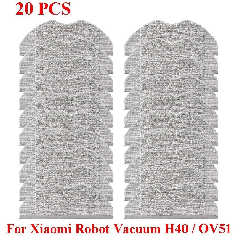 2/4/5/6/8/10/15/20pcs Mop Cloth For Xiaomi Robot Vacuum S40 OV81 S40C E101 H40 OV51 Robot Vacuum Cleaner Washable Mop Pads Part