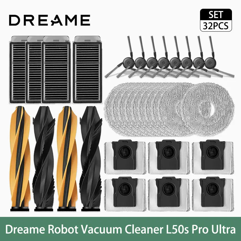 Dreame L50s Pro Ultra Robot Vacuum Cleaner Replacement Accessories Main Side Brush Mop Cloth Hepa Filter Dust Bag Spare Parts