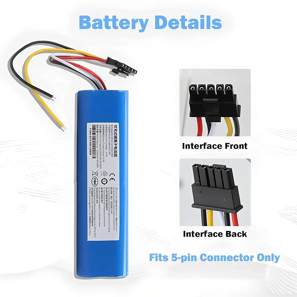for CECOTEC CONGA 3090 14.4 V 12800 mAh 3091 3092 2090 1690 