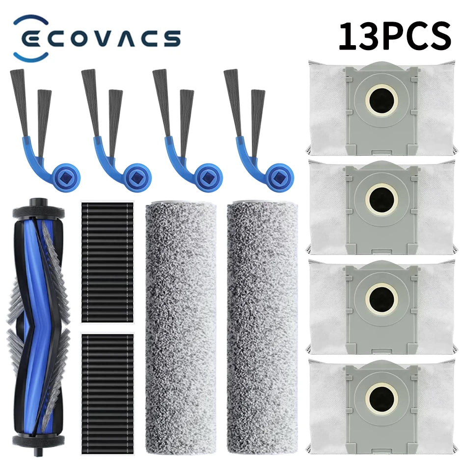 ECOVACS T80 PRO OMNI / T80 OMNI Robot Vacuum Spare Parts Main Side Brushes Mop Cloths HEPA Filters Dust Bags Accessories