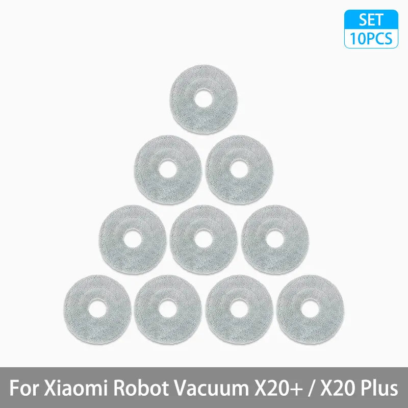 For Xiaomi Robot Vacuum X20+ / X20 Plus Parts Accessories Main Brush Side Brush Hepa Filter Mop Cloth Dust Bag Replacement Spare