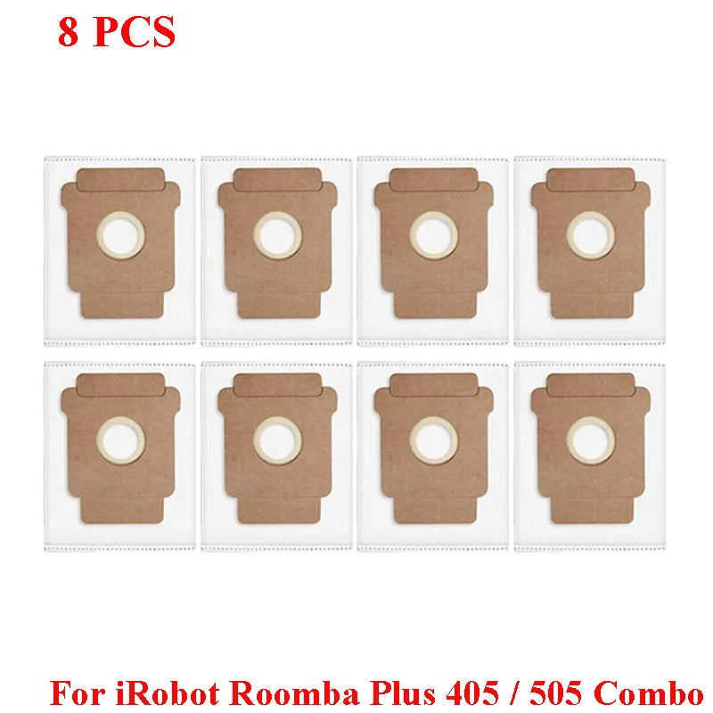 For Irobot Roomba Plus 405 Combo/505 Combo Robot Vacuum Cleaner Main Brushes Side Mop Cloths Filters Dust Bags Accessories Kit