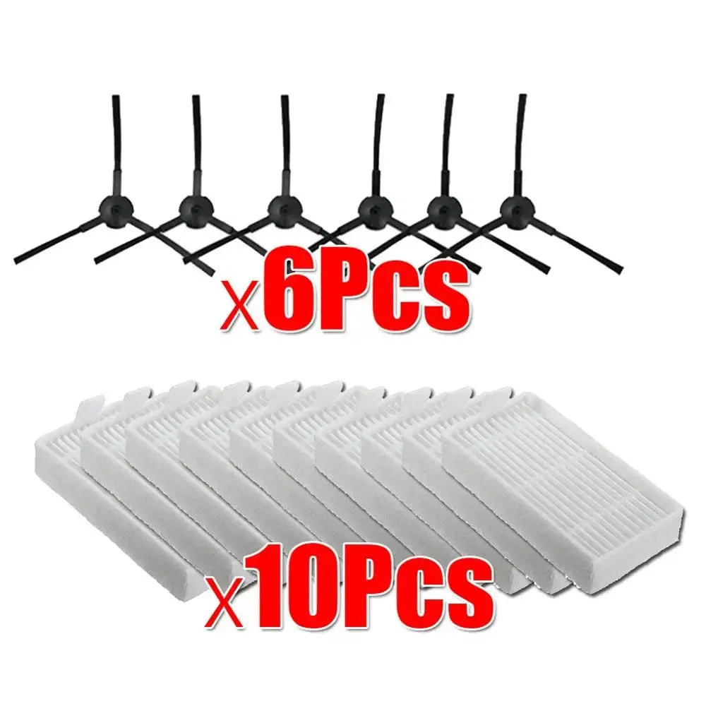 For ILife V5 V5S V3 V3S V5Pro V50 V55 X5 Robot Vacuum Cleaner Spare Parts Side Brush HEPA Filter Mop Velcro Replacement Parts