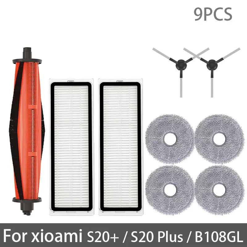 For Xiaomi Robot Vacuum S20+ / B108GL / B108CN / B113CN Parts Accessories Main Side Brush Hepa Filter Mop Cloth Replacement