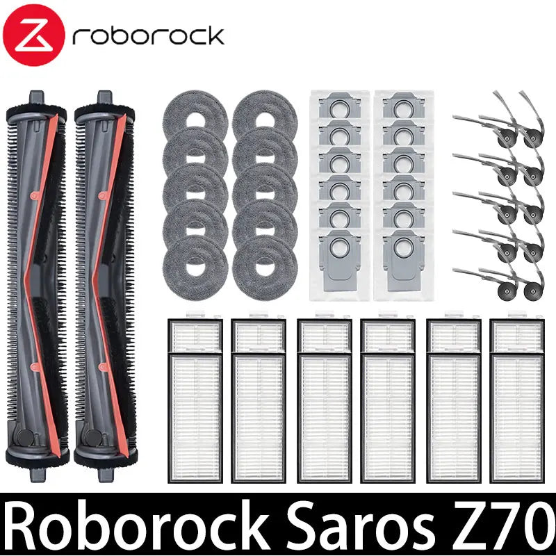 Roborock Saros Z70 Robot Spare Vacuum Cleaner Replacement Parts Accessories Main Side Brush Filter Mop Cloth Dust Bag